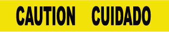 NMC PT44-TAPE, BARRICADE, CAUTION CUIDADO, 3 MIL 3''X1000' (1 ROLL)