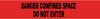 NMC PT52-TAPE, BARRICADE, DANGER CONFINED SPACE DO NOT ENTER, 3 MIL 3''X1000' (1 ROLL)