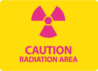 NMC R23PB-GRAPHIC, CAUTION RADIATION AREA, 10X14, PS VINYL (1 EACH)