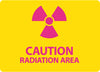NMC R23RB-GRAPHIC, CAUTION RADIATION AREA, 10X14, .050 RIGID PLASTIC (1 EACH)