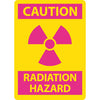 NMC R24PB-CAUTION (GRAPHIC) RADIATION HAZARD, 14X10, PS VINYL (1 EACH)