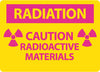 NMC R26RB-RADIATION CAUTION RADIOACTIVE MATERIALS (GRAPHIC), 10X14, RIGID PLASTIC (1 EACH)