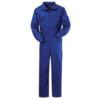 VF Imagewear Bulwark HRC2-CEC2RBRG48 48" Regular Royal Blue 9 Ounce Cotton Flame Resistant Classic Coverall With Concealed 2-Way Front Zipper Closure And 2 patch Hip Pockets, Chest Pocket  (1/EA)