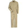 VF Imagewear Bulwark HRC2-CLD4KHRG46 46" Regular Khaki 6 Ounce Excel FR ComforTouch Cotton Nylon Flame Resistant Deluxe Coverall With Concealed 2-Way Front Zipper Closure And Snap Fasteners on Neck, Cuff, Action Back  (1/EA)