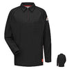 VF Imagewear Bulwark QT12BKRG3XL IQ 3X Black 5.3 Ounce 69% Cotton 25% Polyester 6% Polyoxadiazole Men's Long Sleeve Flame Resistant Polo Shirt With Concealed Pencil Stall, Chest Pocket And Sleeve Pocket  (1/EA)