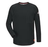 VF Imagewear Bullwar QT32BKRGXXL  iQ Series 2X Regular Black 5.3 Ounce Lightweight 69% Cotton 25% Polyester 6% Polyoxadiazole Men's Flame Resistant Long Sleeve T-Shirt With Chest Pocket With Pencil Stall  (1/EA)
