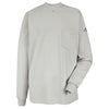 VF Imagewear Bulwark HRC2-SET2GYRGXXL 2X Regular Gray 6.25 Ounce Excel FR Cotton Long Sleeve Flame Resistant T-Shirt With 1 Chest Pocket  (1/EA)