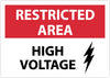 NMC RA11RB-RESTRICTED AREA, HIGH VOLTAGE, GRAPHIC, 10X14, RIGID PLASTIC (1 EACH)