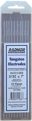 Radnor 64001994  1/8'' X 3'' Ground Finish Zirconiated Tungsten Electrode (10 Per Package,  1 PACK)
