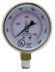 Radnor 64003439  2 1/2'' X 200 PSI Brass Replacement Regulator Gauge