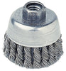Radnor 64000354  3 1/2'' X 5/8'' - 11 Carbon Steel Knot Wire Cup Brush For Use On Small Angle Grinders (1 PER CASE)