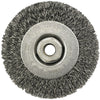 Radnor 64000362  4'' X 1/2'' - 13 Carbon Steel Crimped Wire Wheel Brush For Use On Small Angle Grinders 5/EA