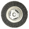 Radnor 64000402  6'' X 5/8'' - 1/2'' Carbon Steel Crimped Wire Wheel Brush For Use On Bench And Die Grinders (1 PER CASE)