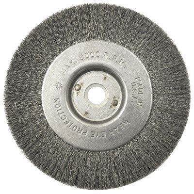Radnor 64000480  4'' X 1/2''- 3/8'' Carbon Steel Crimped Wire Wheel Brush For Use On Small Angle Grinders (Bulk Pack - 5 Per Box) (10 PER CASE)