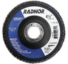 Radnor 64000834  4 1/2'' X 7/8'' 80 Grit Aluminum Oxide Type 29 Flap Disc (1 PER CASE)