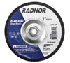 Radnor 64000851  7'' X 5/8'' - 11 60 Grit Aluminum Oxide Type 29 Flap Disc (1 PER CASE)