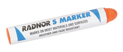 Radnor 64002404  Orange S Solid Stick Paint Marker (12 PER CASE)