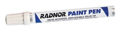 Radnor 64002391  FPWHMC White Valve Action Paint Pen  (1 CARD)