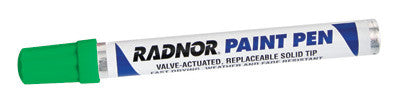 Radnor 64002411  Green Fiber Tip Paint Pen (1 PER CASE)