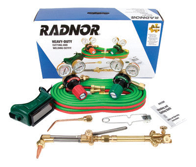 Radnor 64003010  Model 350-300DLX Victor Style  Heavy-Duty Acetylene Welding And Cutting Outfit, CGA-300