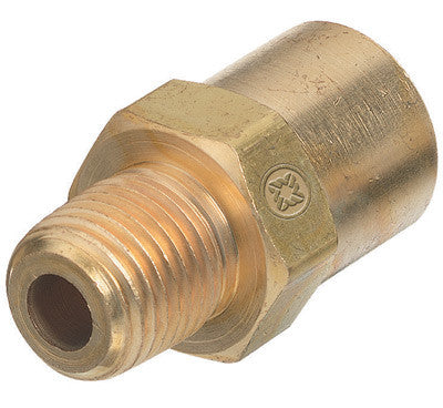 Radnor 64003933  AW-15A 1/4'' NPT Male To B-Size Female Right Hand Thread Brass Inert Arc Adapter (25 PER CASE)