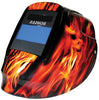 Radnor 64005211 DV Series Orange And Black Welding Helmet With 5 1/4" X 4 1/2" DV48 Variable Shade 5-14 Auto-Darkening Lens And Blaze Graphics  (1/EA)