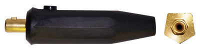 Radnor 64005716  Model DI-24F .508'' Dinse Machine Plug With In-Line Gas Hole And 3/8''-24RH Power Cable Connection (1 PER CASE)
