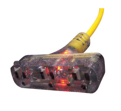 Radnor 64006322  12/3 X 2' TRI TAP Triple Outlet End Cord Without Ground Fault Circuit Interrupter (GFCI) (1 PER CASE)