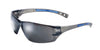 Radnor 64051249 Cobalt Classic Series Safety Glasses With Charcoal Frame, Silver Mirror Lens And Adjustable Temples