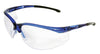 Radnor 64051309 Select Series Safety Glasses With Blue Frame And Clear Anti-Scratch Lens  (1/EA)
