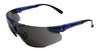 Radnor 64051624 Elite Series Safety Glasses With Blue Frame And Gray Lens  (1/EA)