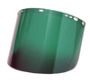 Radnor 64051753 9 3/4" X 19" X .060" Green Shade 3 Polycarbonate Faceshield (50 Per Case)  (1/EA)