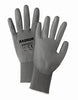 Radnor Large 13 Gauge Economy Black Polyurethane Palm Coated Work Gloves With Gray Nylon Knit Liner (1 Pair)