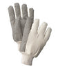 Radnor 64057124 Ladies White 8 Ounce Cotton/Polyester Blend Cotton Canvas Gloves With Knitwrist And PVC Dotted Palm, Thumb And Index Finger  (1/PR)