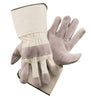 Radnor 64057570 2X Side Split Leather Palm Gloves With Gauntlet Cuff, Duck Canvas Back And Reinforced Knuckle Strap, Pull Tab, Index Finger And Fingertips  (1/PR)