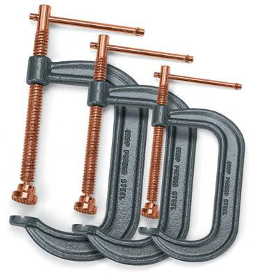 Radnor 64000620  Model 412P 12'' Heavy Duty Drop Forged C Clamp With Plated Screw And Swivel Pad (1 PER CASE)