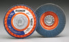 Radnor 64000956  4 1/2'' X 5/8'' - 11 80 Grit Zirconia Alumina Type 27 Flap Disc With Trimmable Plastic Back (10 PER CASE)