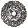 Radnor 64000376  4'' X M-10 x 1.25 Stainless Steel Standard Twist Knot Wire Wheel Brush For Use On Small Angle Grinders (1 PER CASE)
