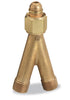 Radnor 64003977  102 B-Size Female Inlet To B-Size Male Outlets Left Hand Threaded Brass Acetylene/Fuel Gas ''Y'' Connector (1 PER CASE)