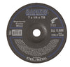 Radnor 64000719  9'' X 1/4'' X 7/8'' A24R Aluminum Oxide Type 27 Depressed Center Grinding Wheel For Use With Right Angle Grinder On Metal And Steel (20 PER CASE)