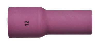 Radnor 64005613  Model 53N87XL 3/4'' Large, X-Long #12 Alumina Gas Lens TIG Nozzle (10 PER CASE)