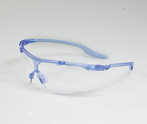 Radnor 64051262 Saffire Safety Glasses With Blue Frame And Clear Indoor/Outdoor Lens  (1/EA)