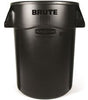 Rubbermaid 264360BK BRUTE ROUND UTILITY TRASH CAN WITHOUT LID, BLACK, 44 GALLONS (1 PER CASE)