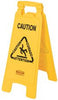 Rubbermaid FG611200YEL FLOOR SIGN, MULTI-LINGUAL, CAUTION IMPRINT, 2-SIDED, YELLOW, 25 IN. (1 PER CASE)