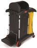 Rubbermaid FG9T7500BLA HIGH-SECURITY JANITOR CART FOR MICROFIBER PRODUCTS, BLACK (1 PER CASE)