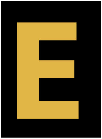 NMC HIL15E-LETTER, E, 1.5 HIGH VISIBILITY YELLOW BLACK, PS VINYL (1 EACH)