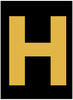 NMC HIL25H-LETTER, H, 2.5 HIGH VISIBILITY YELLOW BLACK, PS VINYL (1 EACH)
