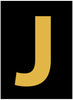 NMC HIL25J-LETTER, J, 2.5 HIGH VISIBILITY YELLOW BLACK, PS VINYL (1 EACH)