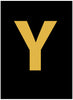 NMC HIL25Y-LETTER, Y, 2.5 HIGH VISIBILITY YELLOW BLACK, PS VINYL (1 EACH)