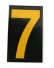 NMC HIN257-NUMBER, 7, 2.5 HIGH VISIBILITY YELLOW BLACK, PS VINYL (1 EACH)
